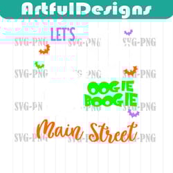 main street svg, oogie boogie bash svg, spooky castle svg, trick or treat svg, cut files s