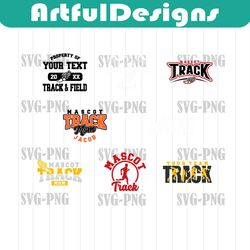 track svg bundle - track and field template bundle - track cut file - svg - eps - dxf - png - silhouette