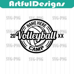 volleyball camp svg, volleyball svg, camp svg, digital cutting file, cricuit, shirt design, volleyball emblem, vo