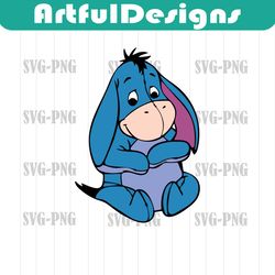 baby eeyore svg, winnie pooh svg png, pooh svg, bear svg clipart disneyland ears svg