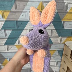 Handmade plush bob Bilby toy for puppet theater, perfect gift for children. Encourages imaginative play and development.