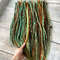 Ginger and green mix synthetic Dreads crochet Single ended dreadlocks Faux Locs Redheads Fake dreads extensions Orange dreadlocks