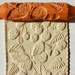 Rolling pin ,cookie rolling pin ,butterfly pattern rolling pin,cookie stamp