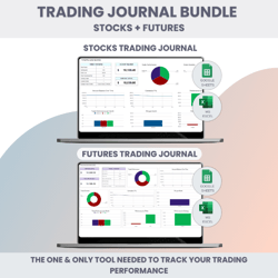 Trading Journals Stocks / Futures For Google Sheets and Excel