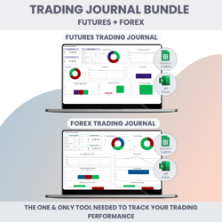 Trading Journals Futures / Forex in Google Sheets and Excel Template
