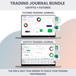 Trading Journals Futures / Crypto in Google Sheets and Excel Template