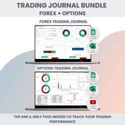 Trading Journals Forex / Options in Google Sheets and Excel Template