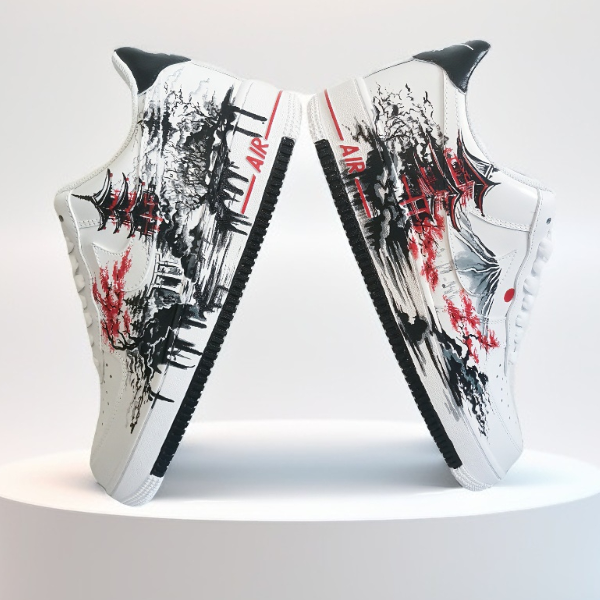 custom- sneakers- unisex-shoes- nike- air-force-japan- wearable- art 5 .jpg