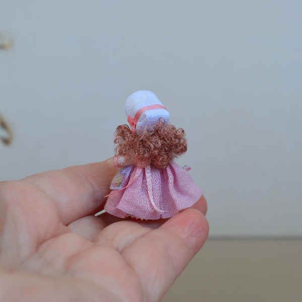 Tiny - collectible - doll - in - pink - dress - 4