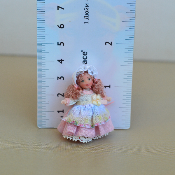 Tiny - collectible - doll - in - pink - dress - 5