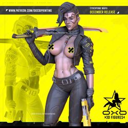 cyberpunk waifu sfw nsfw – stl file 3d printing