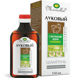 Onion shampoo with burdock root extract by Mirrolla 150ml / 5.07oz