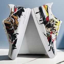custom shoes AF1 men white black luxury inspire casual sneakers handpainted personalized gifts design anime wearable art