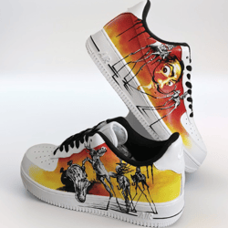 custom sneakers customization white luxury inspire shoes AF1 handpainted personalized gifts designer art Salvador Dali