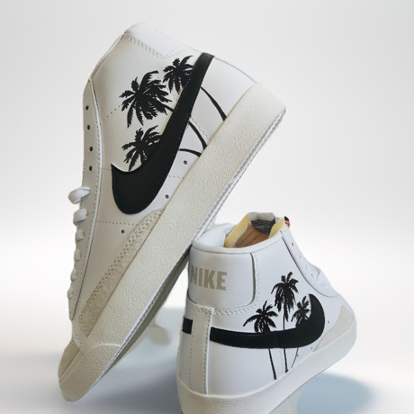 custom sneakers nike Blazer, woman shoes, hand painted sneakers, palm, graphics 8.jpg