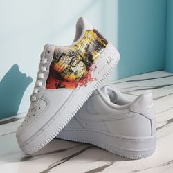 custom shoes Handpainted Sneakers AF1 with Stephen King art customization casual shoe personalized gifts one of a kind