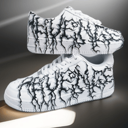 custom sneakers AF1 men white black luxury inspire fashion casual shoe handpainted personalized gift design wearable art