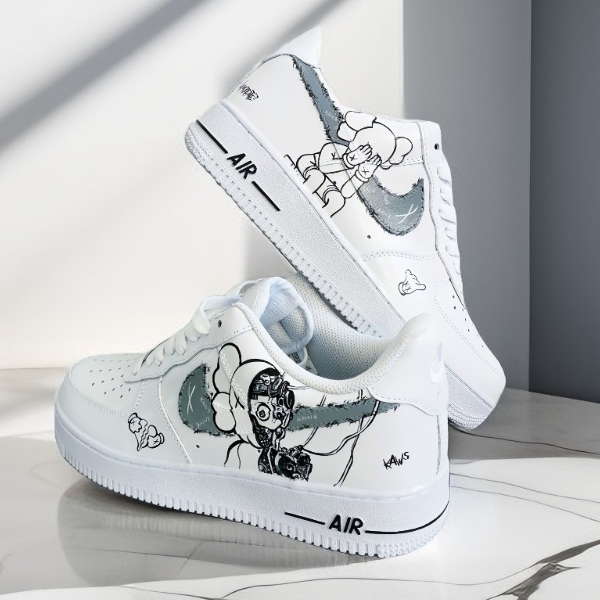custom- sneakers- nike-air-force1- woman-white- shoes-kaws- hand painted- wearable- art 2.jpg