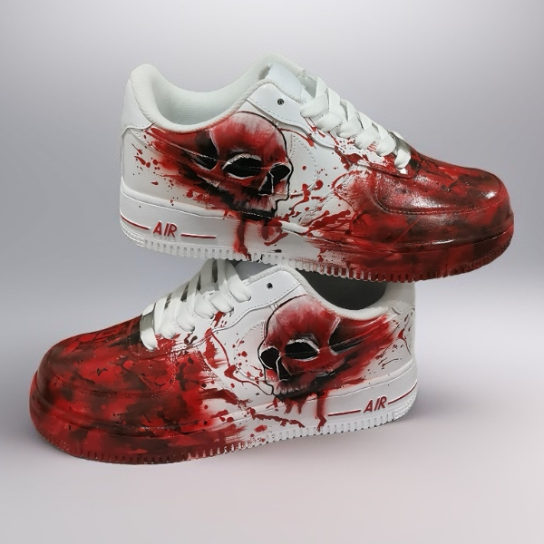 custom- sneakers- nike-air-force 1- man-white- shoes- hand painted-skull- wearable- art 6.jpg
