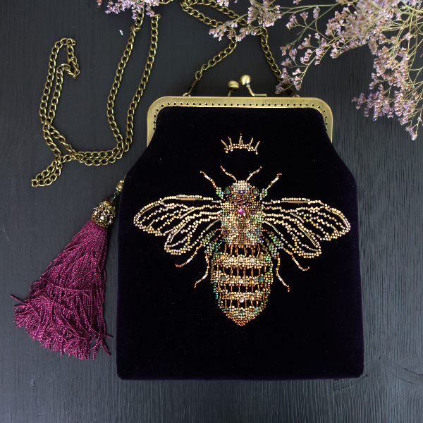 royal bee luxury velvet beaded bag with tassel 2.jpg