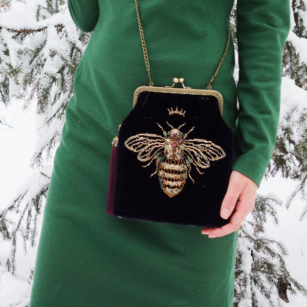 royal bee purple velvet handbag golden metallic embroidery.jpg