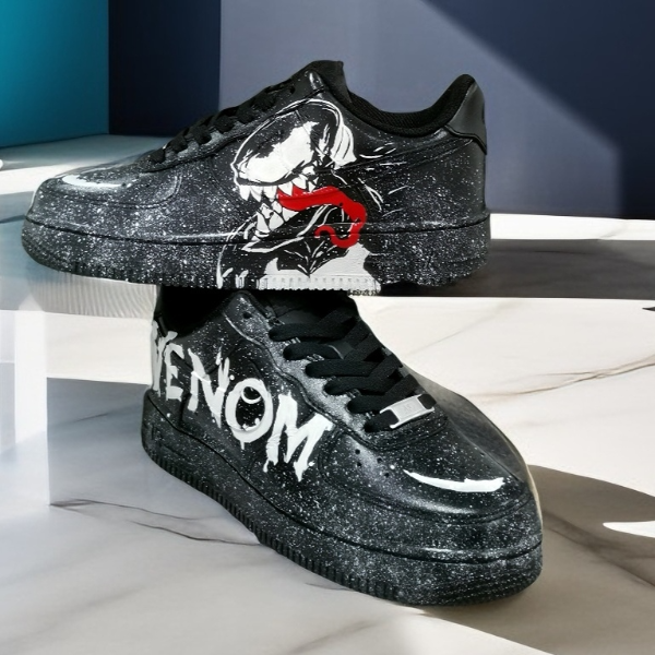 custom- sneakers- nike-air-force1- man -black- shoes- hand painted- venom- wearable- art 2.jpg