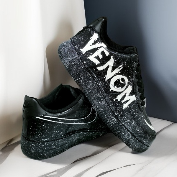 custom- sneakers- nike-air-force1- unisex -black- shoes- hand painted- venom- wearable- art 3.jpg