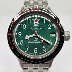 Vostok Amphibia 2416 Air Force VDV Green dial 420307 Brand New men's mechanical automatic watch