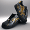 custom sneakers AF1 unisex black luxury inspire shoes customization handpainted personalized gifts wearable art snake .jpg