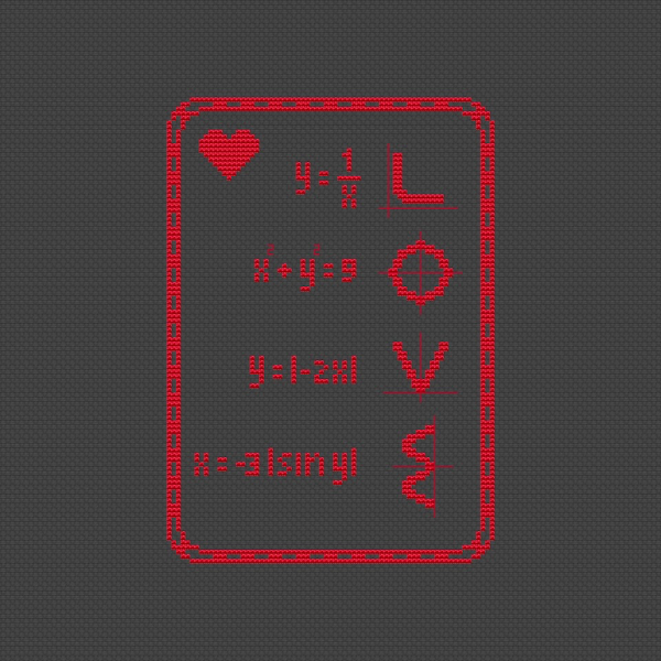 Valentine's day embroidery