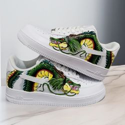 custom sneakers AF1 unisex white fashion luxury inspire shoes handpainted personalized gift designer Dragon wearable art