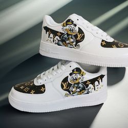 custom sneakers AF1 unisex casual shoes hand painted Scrooge sexy personalized gift white inspire sneakerhead design art