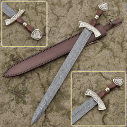 VIKING SWORD Gift Viking Mythology Damascus Steel Custom Handmade modern sword ,Battle Ready Sword, Gift For Him,