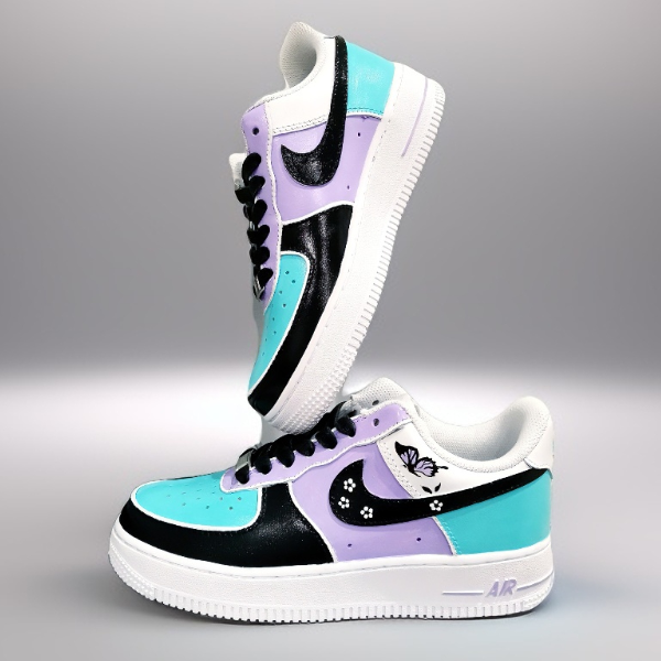 custom shoes white black luxury fashion sneakers nike air force sexy boots personalized gift design art wearable art .jpg