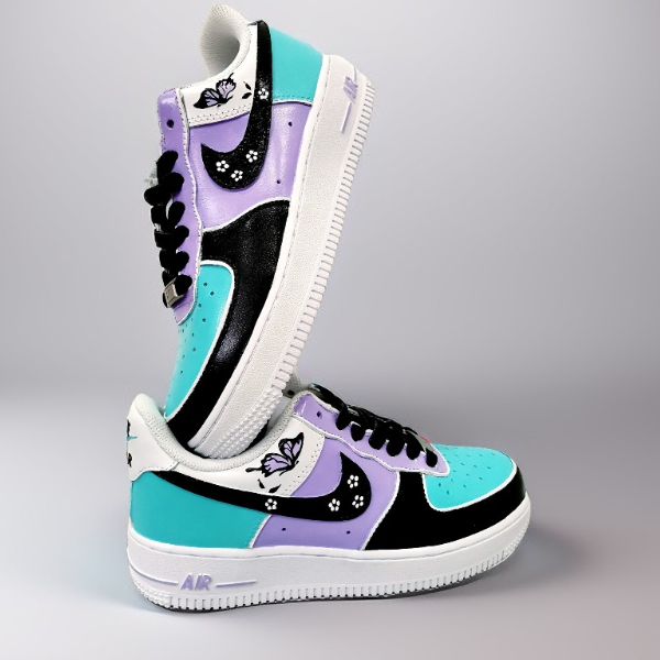 custom shoes white black luxury fashion sneakers nike air force sexy boots personalized gift design art wearable art .jpg
