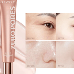 Oil-Control Brighten Moisture Primer for Face Cosmetics,O.TWO.O Face Primer Makeup Base 20ml Invisible Pore Smooths