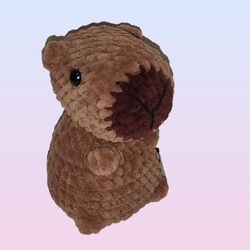 Capybara plush pattern, capybara plush, plushie patterns, baby crochet pattern