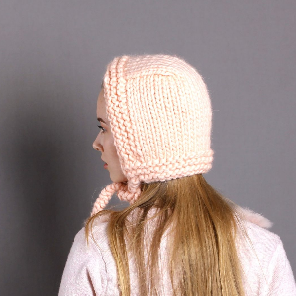Adult bulky hat. Wool. Light Fuchsia color | Inspire Uplift