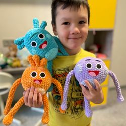 "The Bumble Nums (Super Simple Song) Crocheted Toy Set - Perfect Gift for Kids".