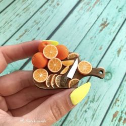 Magnet Miniature Orange Board Food Souvenir