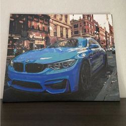 BMW the most stylish one on the street. Painting on canvas.
