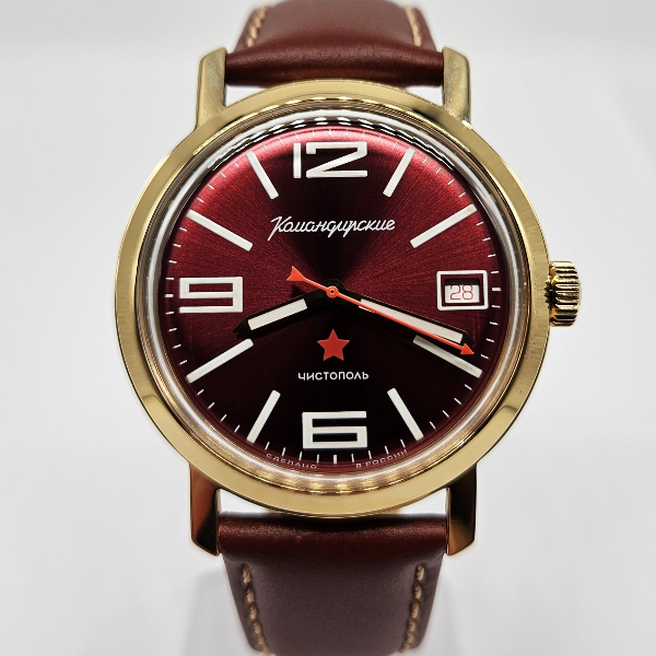 Vostok-Komandirskie-2414-Chistopol-1965-series-Gold-Case-Ruby-Dial-Transparent-Caseback-683954-collectible-mechanical-watch-3