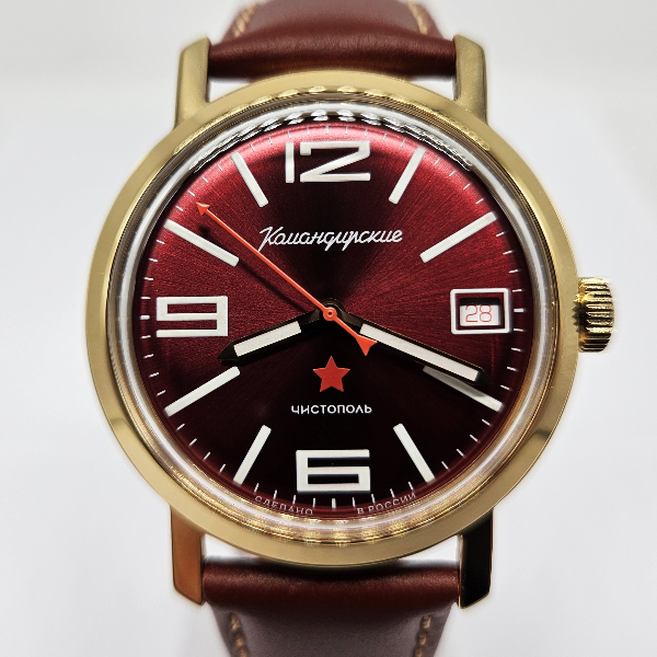 Vostok-Komandirskie-2414-Chistopol-1965-series-Gold-Case-Ruby-Dial-Transparent-Caseback-683954-collectible-mechanical-watch-2