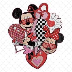 Retro Valentines png, Valentines png, Valentines Mouse png, Valentines Mickey png, Groovy Valentines png