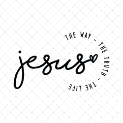 Jesus SVG PNG, Jesus The Way The Truth The Life, Christian svg, Faith svg,Worthy svg, Religious svg, Positive svg