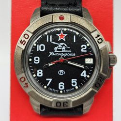 Vostok Komandirskie 2414 Tank 436306 New Titanium Plated men's mechanical watch