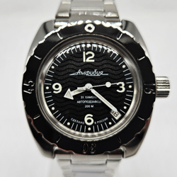 Vostok Amphibia Sea Wave Black 2416 150344 Brand New men's mechanical automatic watch
