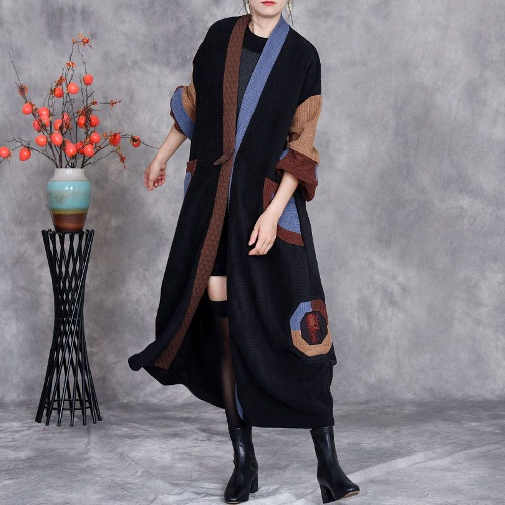 Fashion Retro Patchwork Coat 0