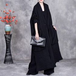 fashion loose large pocket padded coat