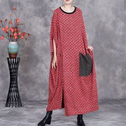 casual large size irregular knitted wool skirt